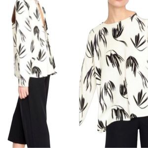 Just Female Black and White Floral Backless "Maisie" Blouse M NEW